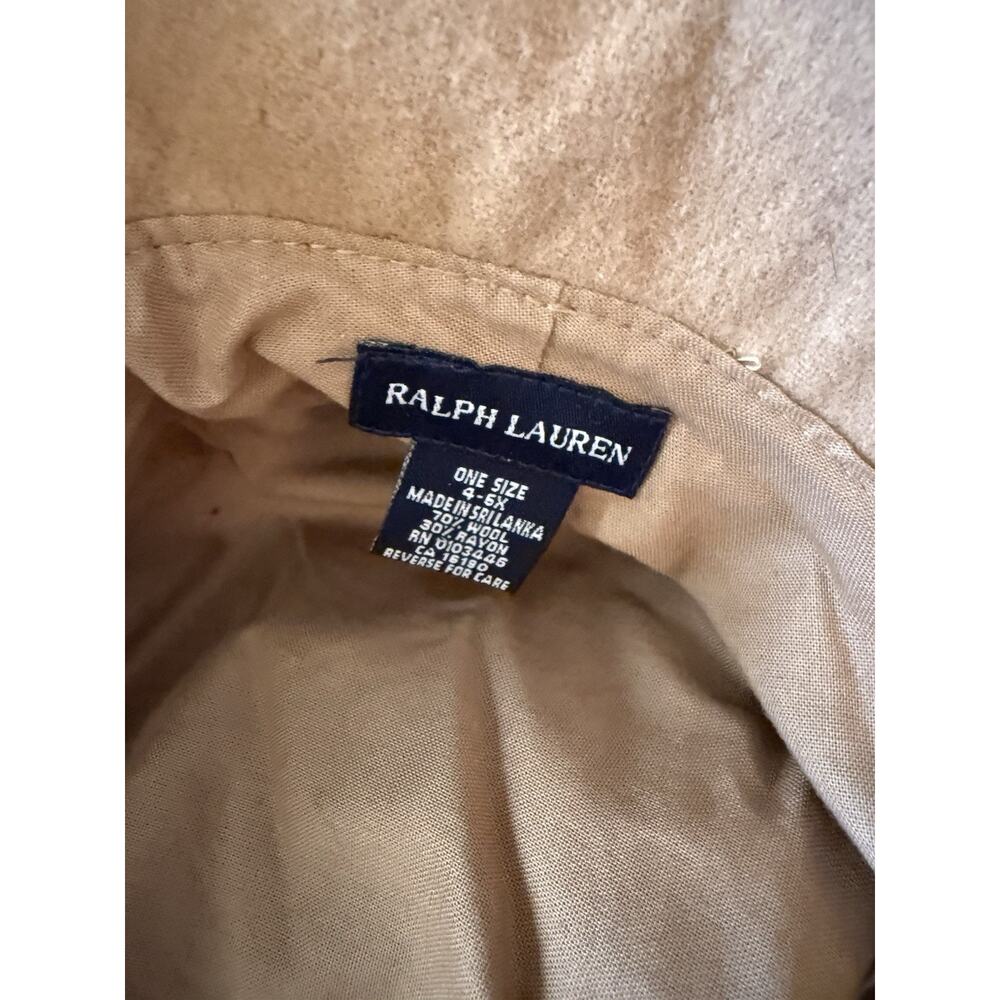 VTG Ralph Lauren Polo Wool Bucket Hat Green Pony OS Tan RARE! - Picture 8 of 8